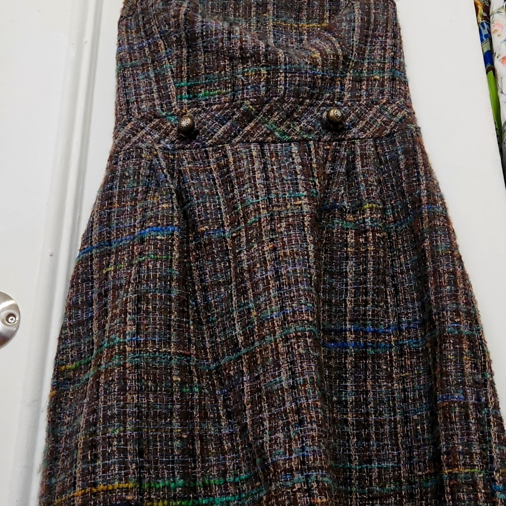 Chic Plaid Strapless Dress - Picture 3 of 6